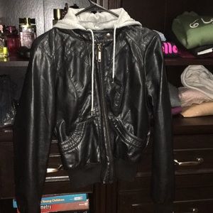 Faux leather jacket